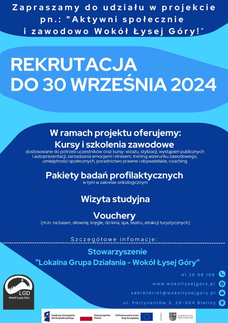 „Aktywni społecznie i zawodowo Wokół Łysej Góry!”