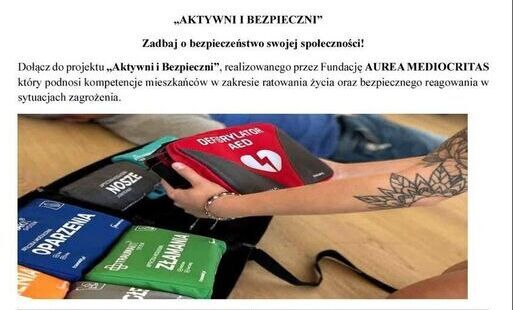 Zdjęcie do &bdquo;AKTYWNI I BEZPIECZNI&rdquo;  Zadbaj o bezpieczeństwo swojej społeczności!
