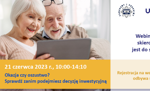 Zdjęcie do Okazja czy oszustwo. Webinar skierowany do Senior&oacute;w.