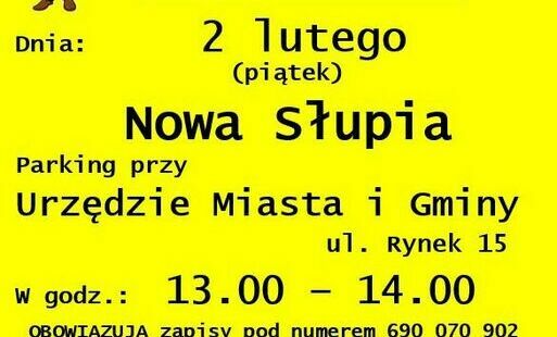 Zdjęcie do Bezpłatne badanie wzroku.2 lutego przed Urzędem Miasta i Gminy w Nowej Słupi.